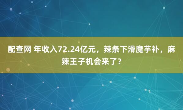 配查网 年收入72.24亿元，辣条下滑魔芋补，麻辣王子机会来了？